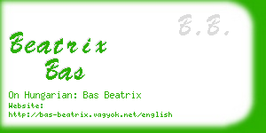 beatrix bas business card